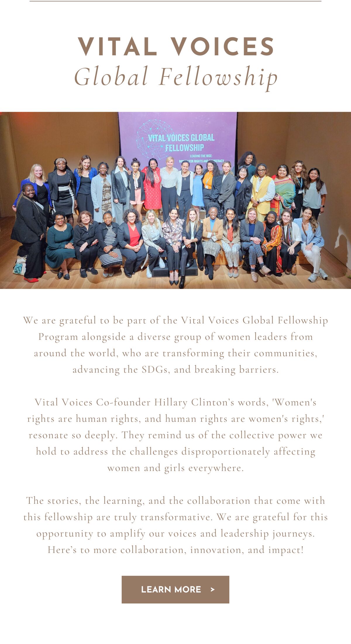 Vital Voices global fellowship